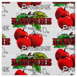 Zuckersüße rote K I R S C H E N Spruch Früchte Stof