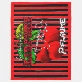 Zuckersüße rote Kirschen mit witzigen Spruch Fleece Deken (Voorkant)