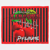 Zuckersüße rote Kirschen mit witzigen Spruch Fleece Deken (Voorkant (Horizontaal))