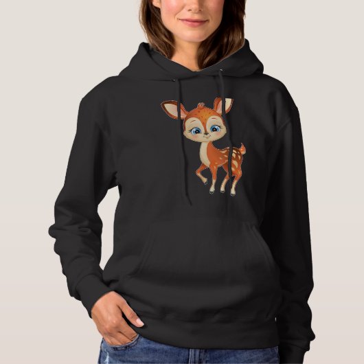 Zuckersüßer Baby Rehkitz Hoodie (Voorkant)