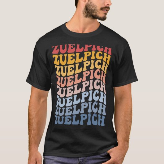 Zuelpich City Groovy Retro T-shirt (Voorkant)