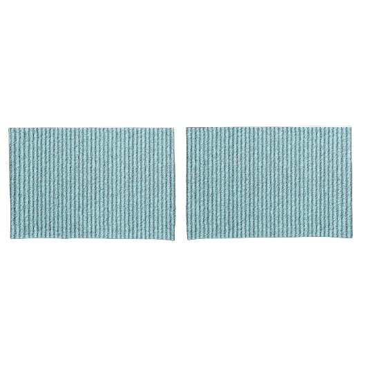 Zufte Aqua Corduroy Streeppatroon Kussensloop (Voorkant-Set)