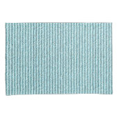 Zufte Aqua Corduroy Streeppatroon Kussensloop (Voorkant-Rechts)