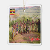 zUG003 OEGANDA, Batwa, Afrika, Keramisch Ornament (Links)