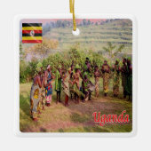 zUG003 OEGANDA, Batwa, Afrika, Keramisch Ornament (Voorkant)