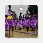 zUG004 UGANDA,Culturele Vieringen, Afrika, Keramisch Ornament (Achterkant)