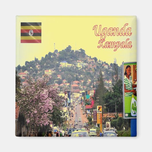 zUG008 KAMPALA, Suburban, Oeganda, Afrika, Fridge Magneet (Voorkant)