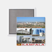 zUG010 KAMPALA-mozaïek, Afrika, Oeganda, Fridge Magneet (Voorkant / Achterkant)