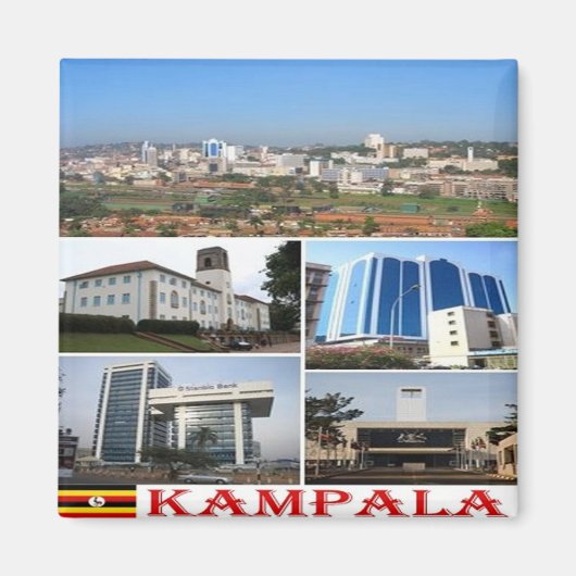 zUG010 KAMPALA-mozaïek, Afrika, Oeganda, Fridge Magneet (Voorkant)