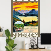 Zug, Zegerberg, Zwitserland,  Poster (Thuiskantoor)