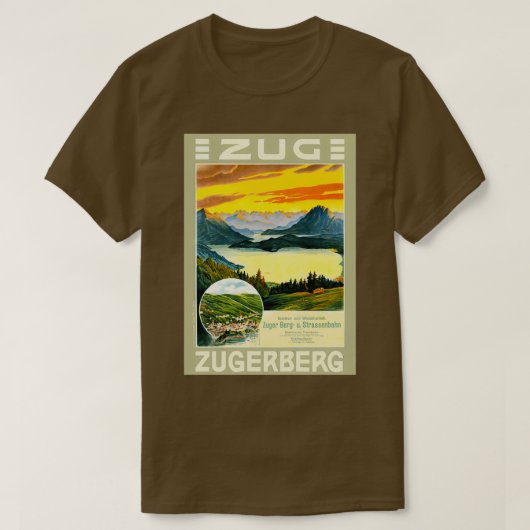 Zug Zugerberg Swiss Funicular Railway  Swis T-shirt (Design voorkant)