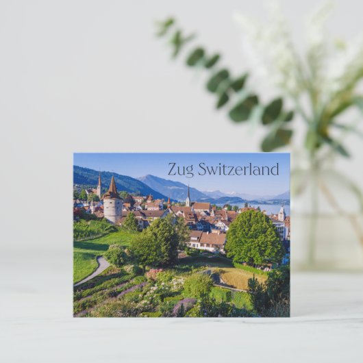 Zug Zwitserland Briefkaart (Staand voorkant)