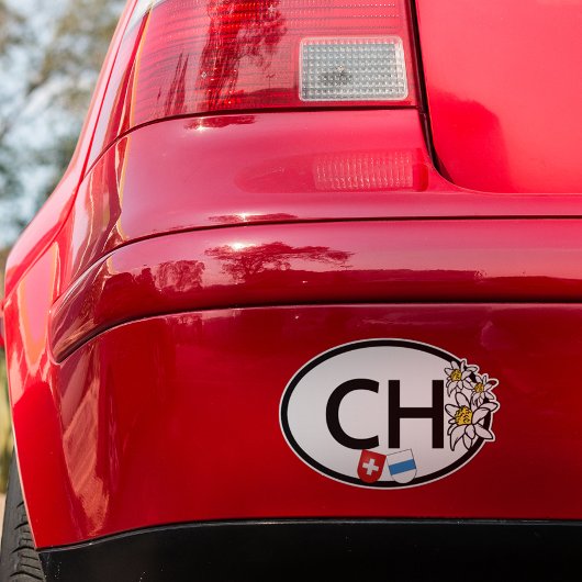 Zug & Zwitserse vlaggen | Edelweiss Flowers | Ovaa Sticker