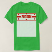 Zugdidi Stad in Georgische vlag Design T-shirt (Design voorkant)