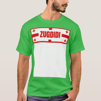 Zugdidi Stad in Georgische vlag Design T-shirt