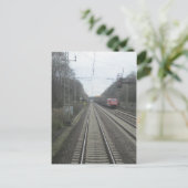 Zuggleise mit Bahn Briefkaart (Staand voorkant)