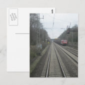 Zuggleise mit Bahn Briefkaart (Voorkant / Achterkant)