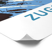 Zugspite Duitsland Reisprint Poster (Hoek)