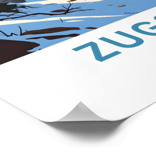 Zugspite Duitsland Reisprint Poster (Hoek)