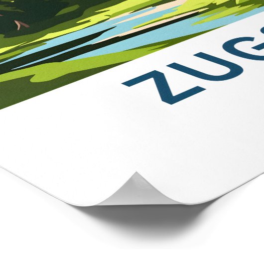 Zugspite Duitsland Reisprint Poster (Hoek)