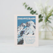 Zugspitzbahn Vintage Poster 1927 Briefkaart (Staand voorkant)