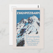 Zugspitzbahn Vintage Poster 1927 Briefkaart (Voorkant / Achterkant)