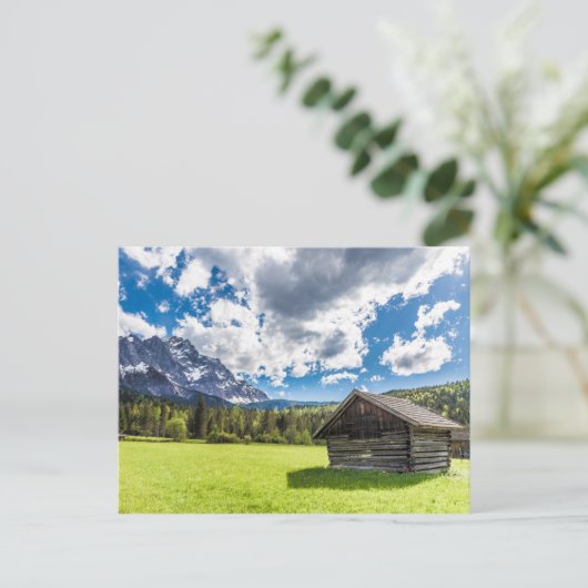 Zugspitze Alm Panorama Garmisch-Partenkirchen Post Feestdagenkaart (Staand voorkant)