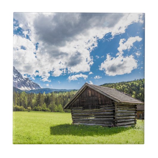 Zugspitze Alm Panorama Garmisch-Partenkirchen Post Tegeltje (Voorkant)