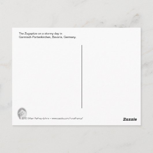 Zugspitze briefkaart (Achterkant)