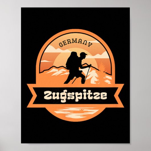 Zugspitze Climbing Germany Alps Mountains Tyrol Hi Poster (Voorkant)