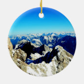 Zugspitze Duitsland Alps Keramisch Ornament (Achterkant)