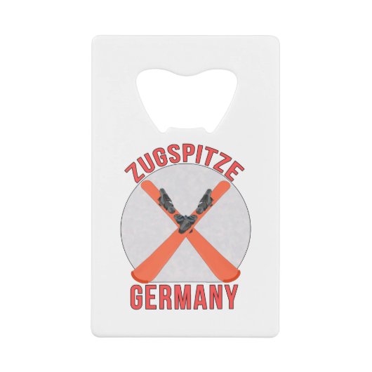 Zugspitze, Duitsland Creditkaart Flessenopener (Voorkant)