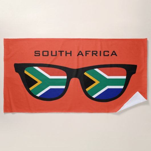 ZUID-AFRICA Shades aangepaste badhanddoek (Voorkant)