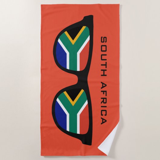 ZUID-AFRICA Shades aangepaste badhanddoek (Voorkant)