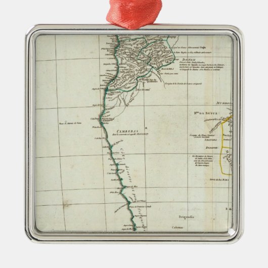 Zuid-Afrika 3 Metalen Ornament (Voorkant)