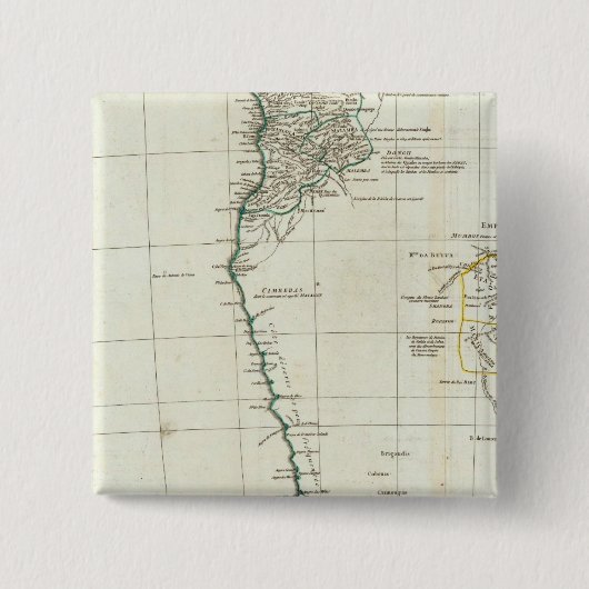 Zuid-Afrika 3 Vierkante Button 5,1 Cm (Voorkant)