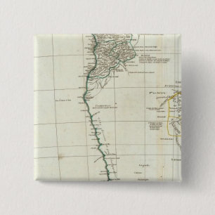 Zuid-Afrika 3 Vierkante Button 5,1 Cm