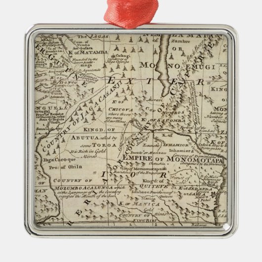 Zuid-Afrika 4 Metalen Ornament (Voorkant)