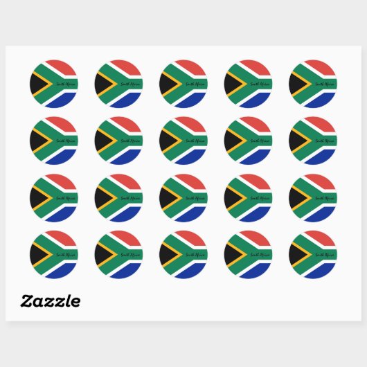 Zuid-Afrika, Afrikaanse vlaggenpatriotten, reizen/ Ronde Sticker (Vel)