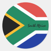 Zuid-Afrika, Afrikaanse vlaggenpatriotten, reizen/ Ronde Sticker (Voorkant)