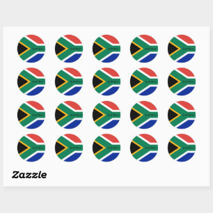 Zuid-Afrika, Afrikaanse vlaggenpatriotten, reizen/ Ronde Sticker