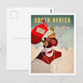 Zuid-Afrika, Afrikaanse vrouw,  luchtvaart Briefkaart (Voorkant / Achterkant)