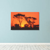 Zuid-Afrika. Afrikaanse zonsondergang. Canvas Afdruk (Insitu (Houten vloer))