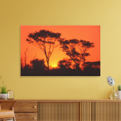 Zuid-Afrika. Afrikaanse zonsondergang. Canvas Afdruk (Insitu (Woonkamer))