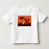 Zuid-Afrika.  Afrikaanse zonsondergang. Kinder Shirts (Voorkant)