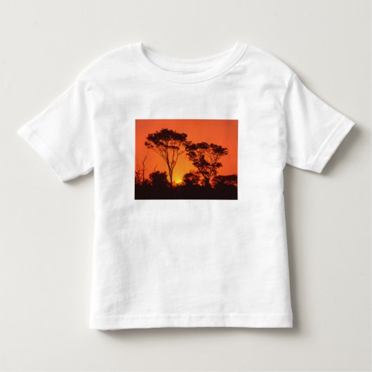Zuid-Afrika.  Afrikaanse zonsondergang. Kinder Shirts (Voorkant)