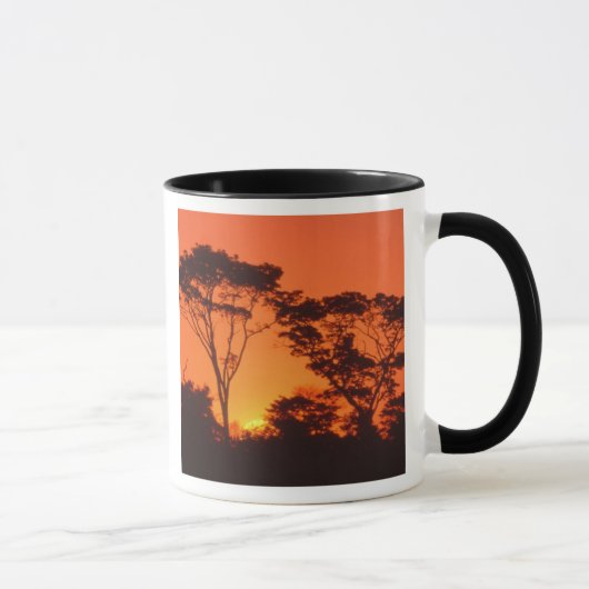 Zuid-Afrika. Afrikaanse zonsondergang. Mok (Rechts)