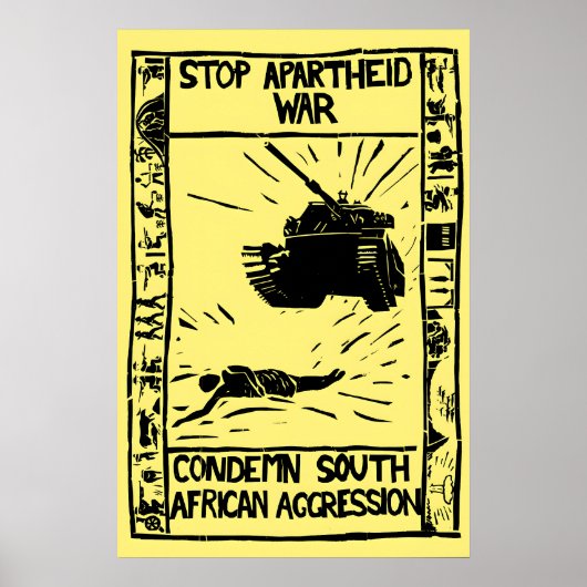 Zuid-Afrika Apartheid Oorlog Poster Nelson Mandela (Voorkant)