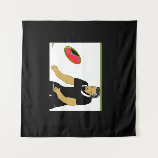 Zuid-Afrika Art 2023 Wereldbeker rugby Wandkleed (Voorkant (horizontaal))