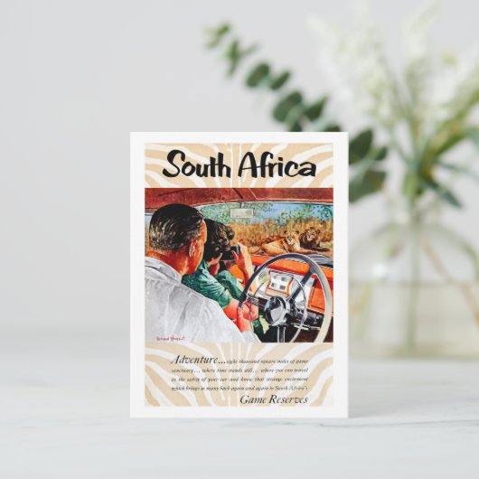 Zuid-Afrika, avontuur van een auto, rijden,  Briefkaart (Staand voorkant)